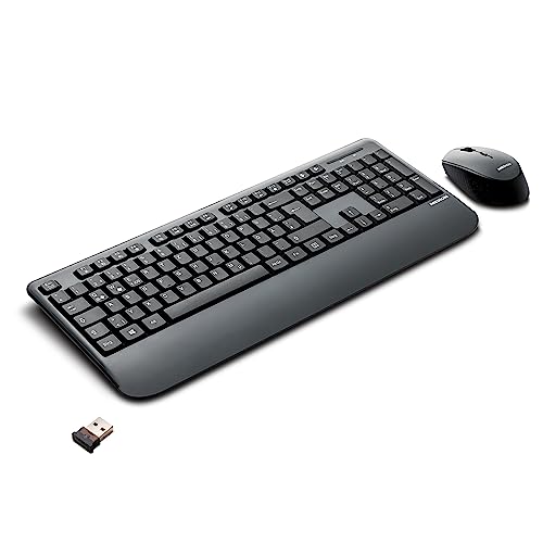 MEDION E81114 Bluetooth Maus und Tastatur Set (kabellos, Wireless, einfache und schnelle Einrichtung, ergonomisch, Elegantes und schlankes Design, QWERTZ)