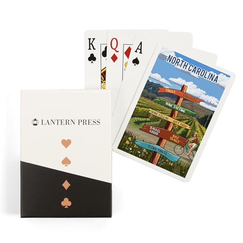 Lantern Press North Carolina, 52 Naipes Poker