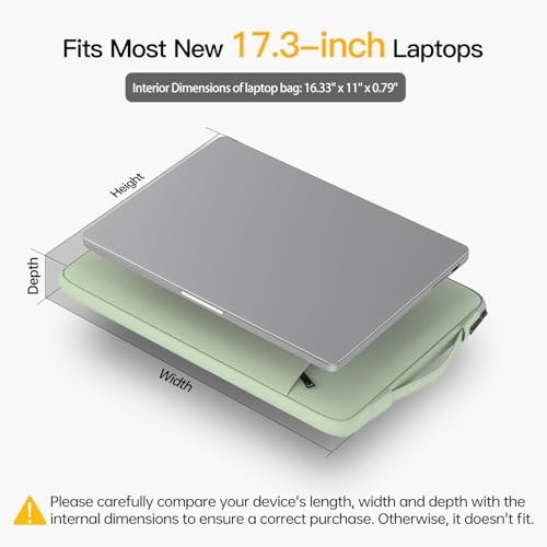 Funda impermeable para portátil 17.3 acolchada y resistente con asa superior 2