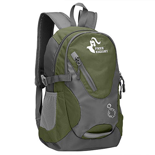 free knight Kleiner Tagesrucksack 20L Radfahren Wanderrucksack Wasserdichter Reiserucksack Leichtgewicht (Armee grün)