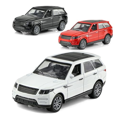 Image of Range Rover SUV Car 1:36 Scale Model Car Exclusive Alloy Metal Pull Back Die-cast Metal Pullback Toy car with Openable Doors & Light Music Best Gifts Toys Kids【Colors as Per Stock】