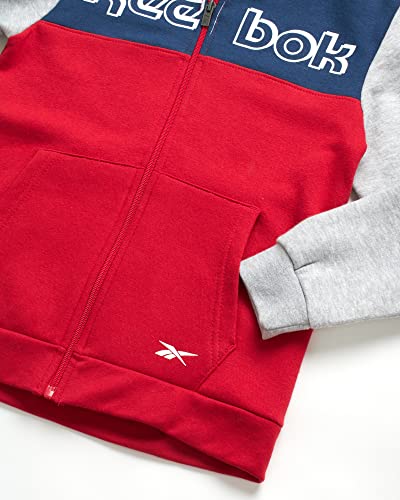 Reebok Boys’ Sweatsuit – Active Fleece Zip Hoodie Sweatshirt and Jogger Sweatpants (4-12), Size 8, L