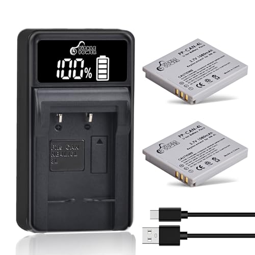 Pickle Power NB-4L Battery and Charger for Canon PowerShot ELPH 100 HS 300 HS 310 HS SD600 SD1000 SD1100 is SD1400 is SD750 SD400 SD200 SD30 SD300 SD40 SD450 SD630