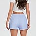 Y2k Plaid Shorts Baggy Boxer Shorts for Women Elastic Waist Casual Lounge Bottom Gingham Pajama Shorts Sleepwear (Light Blue #I7E, L)