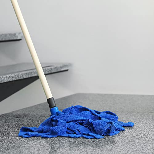 Image of MECCANIXITY Commercial Mop Heads Replacement 35x16cm Polyester Fiber for Wet /Dry Mop Floor Cleaning Pads, Black