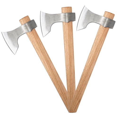 JXE JXO Throwing Tomahawks 3 Pack, Throwing Axes 16.5" Beech