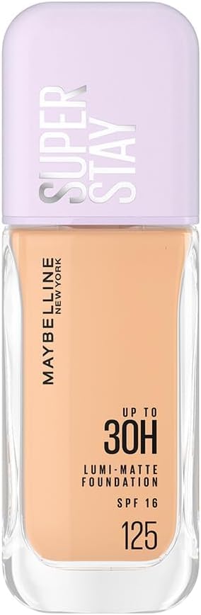 Maybelline New York All Skin Full Coverage Super Stay Lumi-Matte Liquid Foundation 30H Longwear - 125 (35ml)