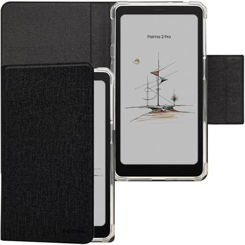 GOVTVA 2in1 Magnetic Detachable Flip Case for Onyx Boox Palma2 Pro (2025 Released) TPU Transparent Cover with Auto Sleep/Wake Magnetic Closure Buckle (Cloth Black)