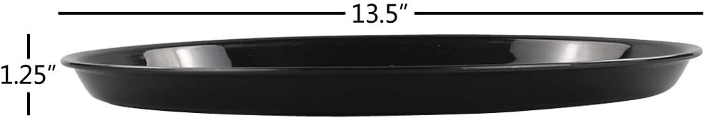 Cand Plastic Round Serving Trays, 3 Packs