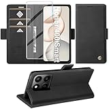 custodie honor 8 💖 [3 slot per carte e 1 tasca per portafogli] per la custodia di per Honor 400 Smart ha 3 slot per carte per inserire carte bancarie, carte di credito, carte d'identità, tessere e biglietti da visita e 1 tasca laterale per riporre i contanti (Anti-RFID incorporato).