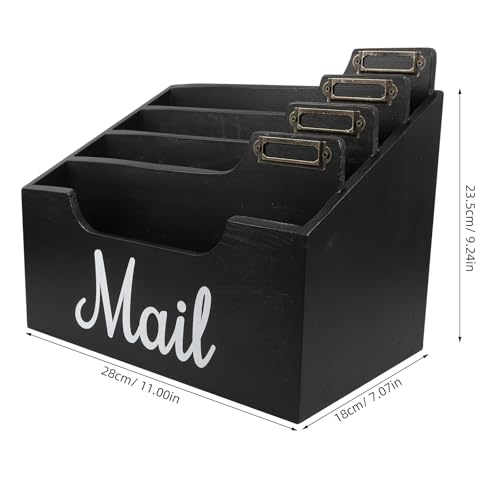 Organiseur de courrier en bois pour bureau à domicile et espace télétravail - 4