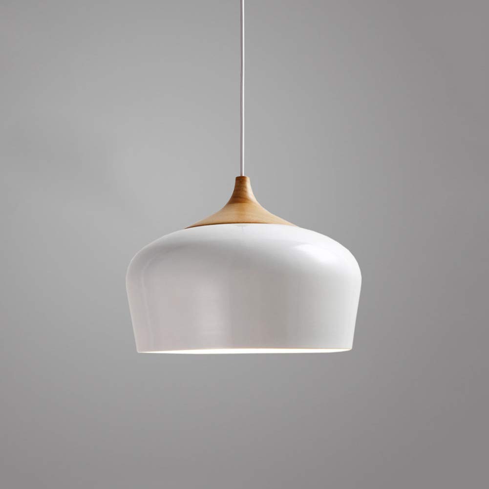 Pendentif en métal léger Dã'Me style scandinave avec tête en bois naturel