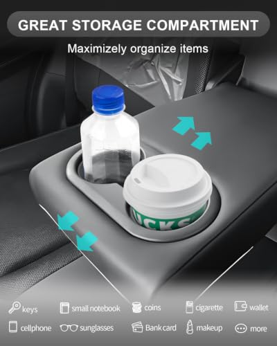 Image of CDEFG for 2026 Mazda CX5 Center Console Organizer Rear Cup Holder Cover | for 2026 Mazda CX-5 (S /Select /Preferred /Premium /Premium Plus) Accessories Back-Seat Cup Holder Storage Box