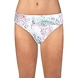 ralph lauren ruffle bikini top Geraffter Bund LAUREN RALPH LAUREN Captiva Bikini-Badehose mit Paisleymuster, Weiß / mehrfarbig - Weiß - 36