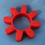 Polyurethane Shaft Coupling Spider Insert Series Flexible Coupler Element Power Transmission Component for Industrial Machinery Drives Conveyor Systems Pumps Rotating Equipment Red(GR42)