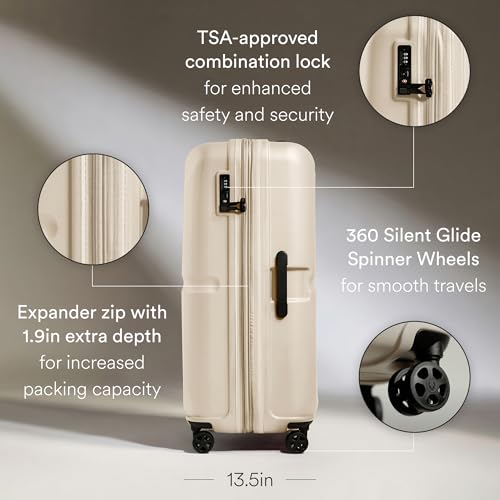 ANTLER - Single Stripe Hardside Luggage 32 Inch Large Suitcase - Durable, Lightweight & Expandable, 4 Spinner Wheels - Adjustable Handle, TSA Lock - Wheat Beige by ANTLER - Image 2