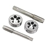 Tipo: Toque y Die set 2pcs Tap y troquel de troquel de presión Toque HSS Tapón de la mano derecha Toque Die BSW 5/32-32 3/16-24 5-16-18 1/4-20 1/2-12 5/8-11 (Color : No.3 1l4 20)