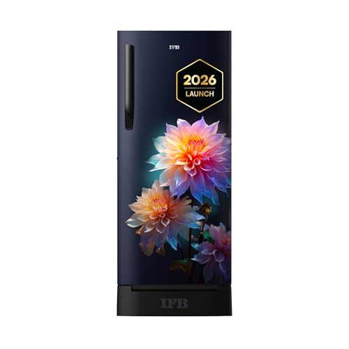 IFB 197L 5 Star Advanced Inverter Direct-Cool Single Door Refrigerator with 30 Hrs Cooling Retention, Big Vegetable Box, 4 Year Super Warranty & Base Stand (2026,IFBDC-223EYBNED,Divine Bliss Blue)