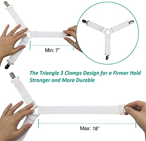 RayTour Bed Sheet Holder Straps Sheet Keepers Bedsheet Holders Fasteners 2 Sets by RayTour - Image 4