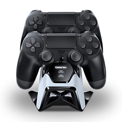 Bionik Power Stand Ps4 Controller Charger: Compatible With Playstation 4, Store And Fast Charge 2 Wireless Dualshocks, Back Lit Status Indicators, Power Adapter Included #TOP1