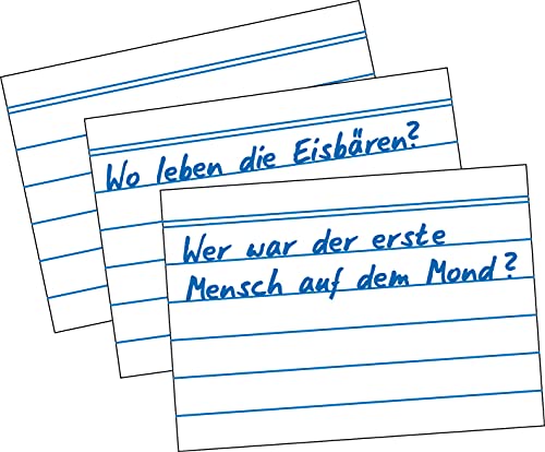 WEDO Werner Dorsch Wedo 2508003 Lernkartei Karteibox (A8 gefüllt, Rolloverschluss) blau