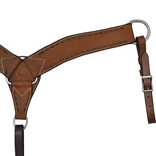 Teskey's Roughout Buckstitch Breastcollar 2-3/4" (Heavy Oil) #TOP8