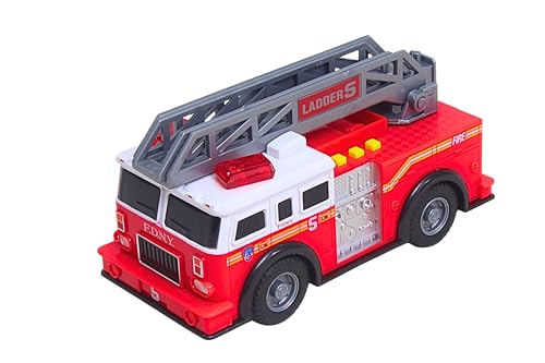 Daron FDNY Mighty Fire Truck Toy – Officially Licensed Fire Department of New York – Free-Rolling Fire Truck with Lights & Sound for Kids Ages 4+ by Daron - Image 5