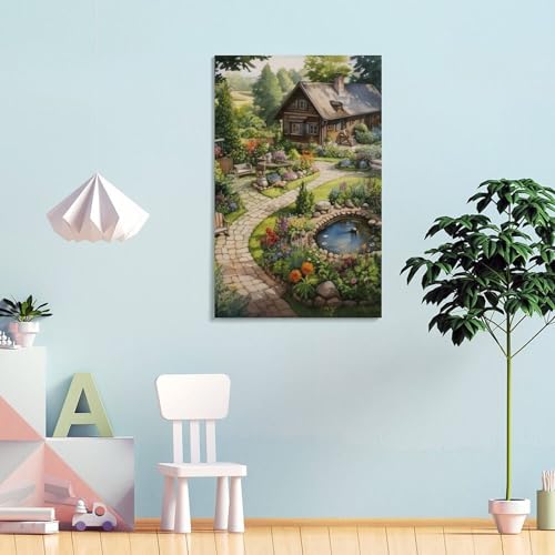 Tableau Impression Sur Toile de qualité supérieure style cottage rustique 30x45cm - 4