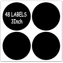 3" inch Round Chalkboard Labels - Reusable Round Chalkboard Stickers Pantry and Storage Stickers for Jars, Spice,Parties, Craft Rooms, Weddings and Organize Your Home & Kitchen-48PCS
