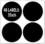 3" inch Round Chalkboard Labels - Reusable Round Chalkboard Stickers Pantry and Storage Stickers for