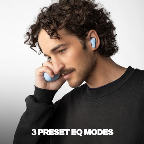 Image of Skullcandy Smokin' Buds Wireless Noise Isolating Earbuds - Preppy Blue
