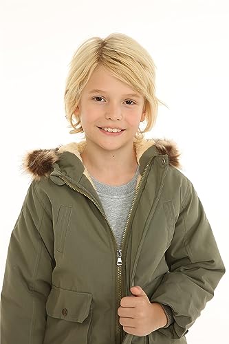 Mud Kingdom Little Boys Hoodie Coat Fur Lined Zip-up Warm Winter Outerwear3