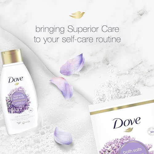 Dove Relaxing Care Lavender & Chamomile Bath Salts with skin-natural moisturisers to relax your mind & body, leaving your skin smooth & soft 900 g - Image 6