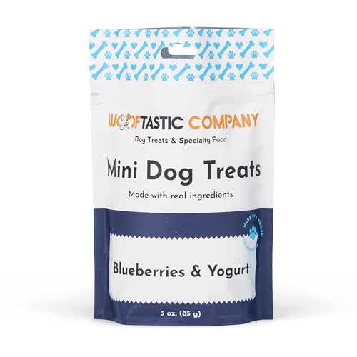 Wooftastic Mini Dog Treats, Blueberries & Yogurt, Training & Reward,