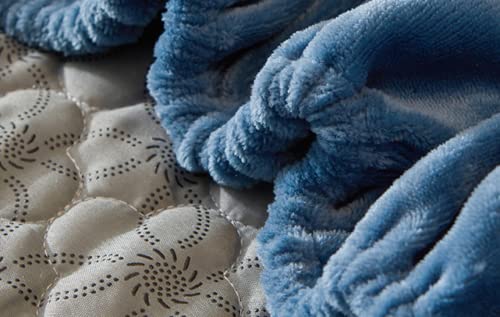 Nuoxuan Fitted Sheet,Three-Piece Set Of Milk Velvet Quilted Solid Color Bed Sheet,Warm Bedspread For Men And Women,Green,200 * 220Cm(3Pcs) #TOP1