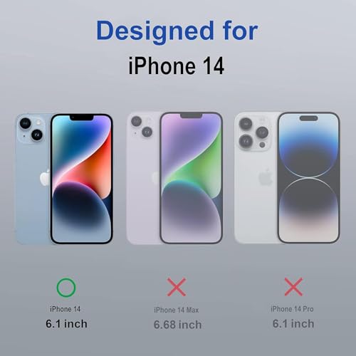 Image of AIBEX Clear Mag-Saf Case for iPhone 14 | Strong Magnetic Lock, Anti-Yellowing Transparent Back Cover | Military-Grade Drop Protection | Slim Lightweight Cover with Camera Guard - Brown