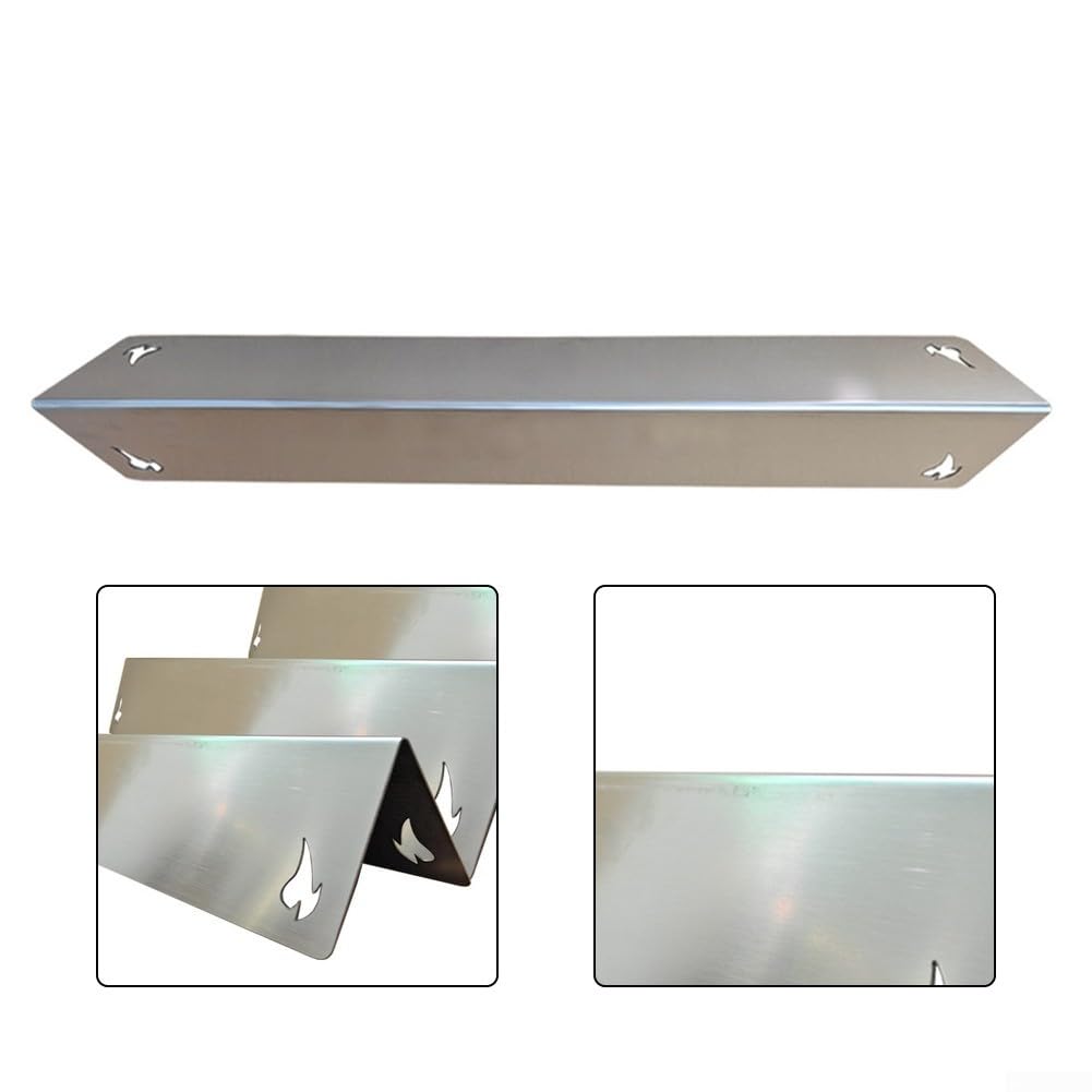 Barre in acciaio inox per aromatizzatori Weber per Spirit II e serie 300, confezione da 5 pezzi di ricambio per diffusore di calore, 38 cm