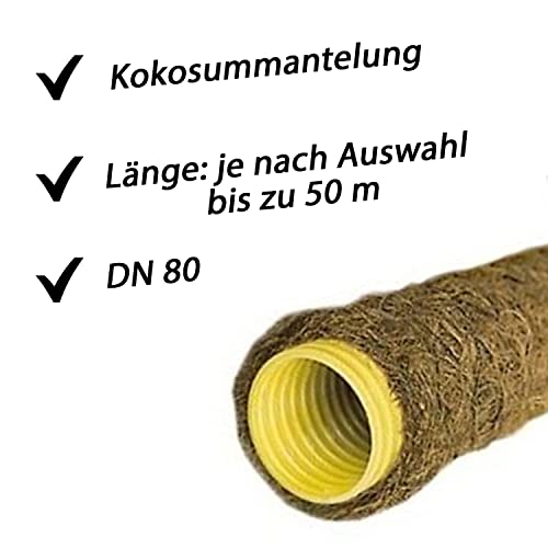 Drainagerohr DN 80 gelocht mit Kokosfilter von Doubleyou Geovlies & Baustoffe (30m) - Image 3