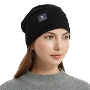 Radia Smart® EMF Schutz-Slouch-Mütze, 5G Strahlenschutz, RF-Abschirmung, WiFi-Strahlenschutz, Kopfmantel, schwarz, Large
