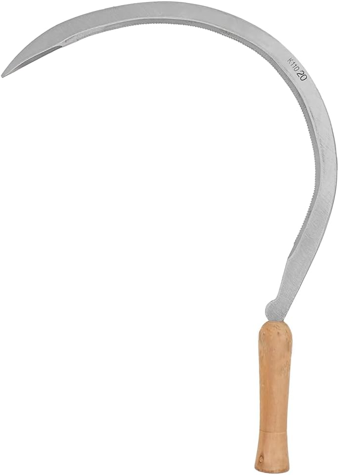 Zenport K110-20 Landscape Scythe with Serrated Curved Blade, 20-Inch, Wood
