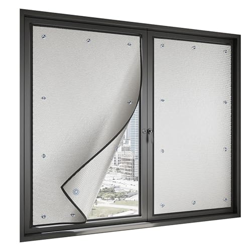 Cooalinar Pellicola Solare in Alluminio,Pellicola Protezione Solare Oscurante con Ventosa,Resistente Ai Graffi E all'Usura,Adatto A Camere da Letto,Bagni E Uffici