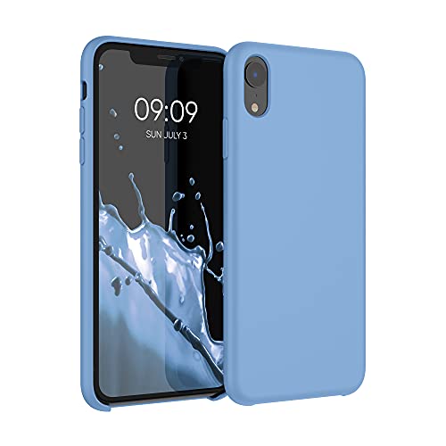 kwmobile Carcasa Compatible con Apple iPhone XR Funda - Case TPU y Silicona antigolpes - Apto Carga inalámbrica - Azul grisáceo