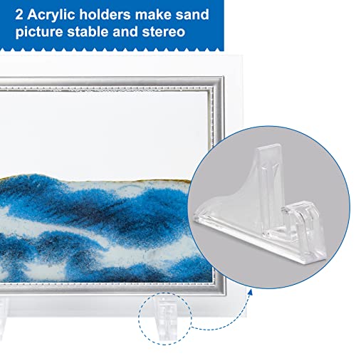 Coitak Moving Sand Art Picture, Sandscape, Moving Desktop Art For Home Decor And Office, Medium Size 9X7(Blue) #TOP2