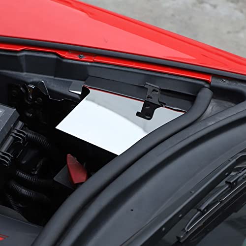 Image of Engine Bay Panel Cover for C6 Corvette 2005-2013, Stainless Steel Rear Engine Cover Guards Protector Splash Shield, Fuse Box Cover (Type A Battery Baffle)