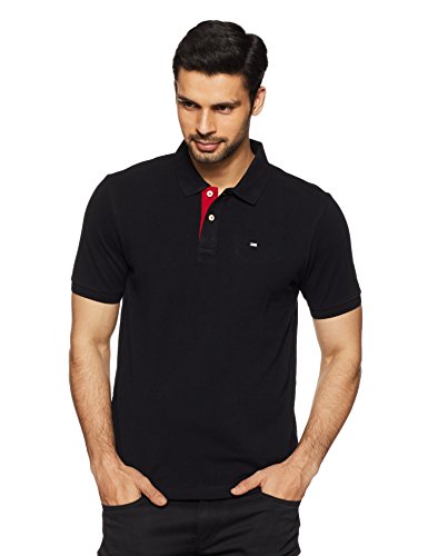 Image of Arrow Men's Solid Regular fit Polo (AREK0254B Black S)