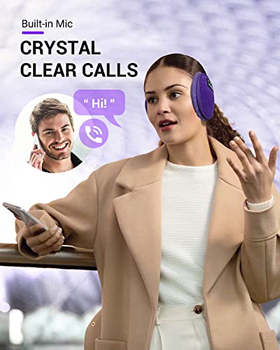 Lc-Dolida Bluetooth Earmuff Headphones Music Ear Muffs Winter Ear Warmers For Men Ear Muffs For Women Kids Ear Covers,Built-In Hd Speakers Wireless Earmuffs For Winter Gifts Skating Skiing Cycling #TOP4