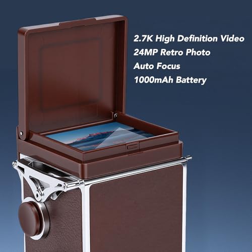 Cámara Digital Vintage Retro TLR 24MP Video 2.7K miniatura 3