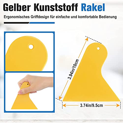 rabbitgoo Rakel Set Folierung Werkzeug Folienrakel Rakel für Folie Plastik Rakel Spachtelset mit Mehrzweckmesser Sprühflasche für Auto Fensterfolie Möbel Vinyl Wrapping Möbelaufkleber Scheibenfolie