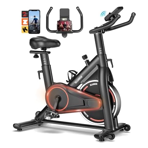 SLUNSE Indoor Cycling Spin Bike with Apps Cover
