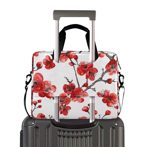Bolsa Maletín para Laptop con Estampado Flores Roja 13-15.6" miniatura 3